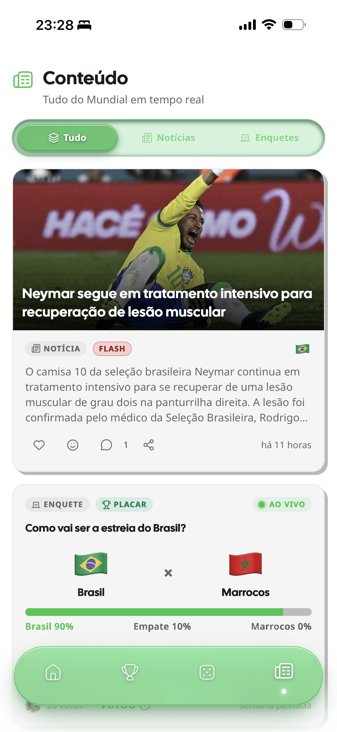 Todo el Mundial en tiempo real